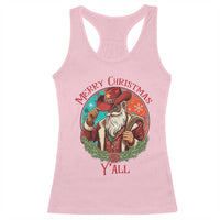 Howdy Santa Merry Christmas Y'all Racerback Tank Top Funny Western Holiday Gift - Wonder Print Shop