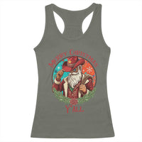 Howdy Santa Merry Christmas Y'all Racerback Tank Top Funny Western Holiday Gift - Wonder Print Shop