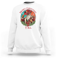 Howdy Santa Merry Christmas Y'all Sweatshirt Funny Western Holiday Gift - Wonder Print Shop