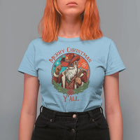 Howdy Santa Merry Christmas Y'all T Shirt For Women Funny Western Holiday Gift - Wonder Print Shop