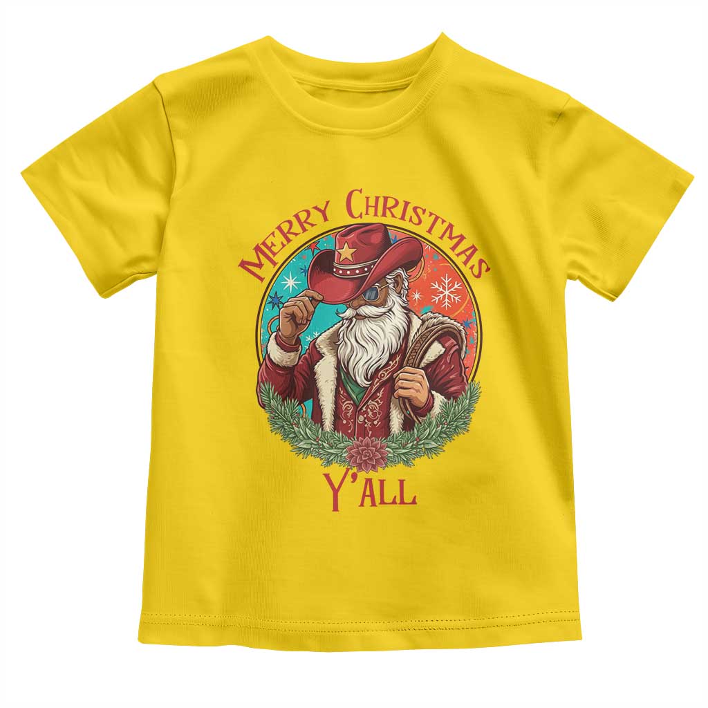 Howdy Santa Merry Christmas Y'all Toddler T Shirt Funny Western Holiday Gift - Wonder Print Shop