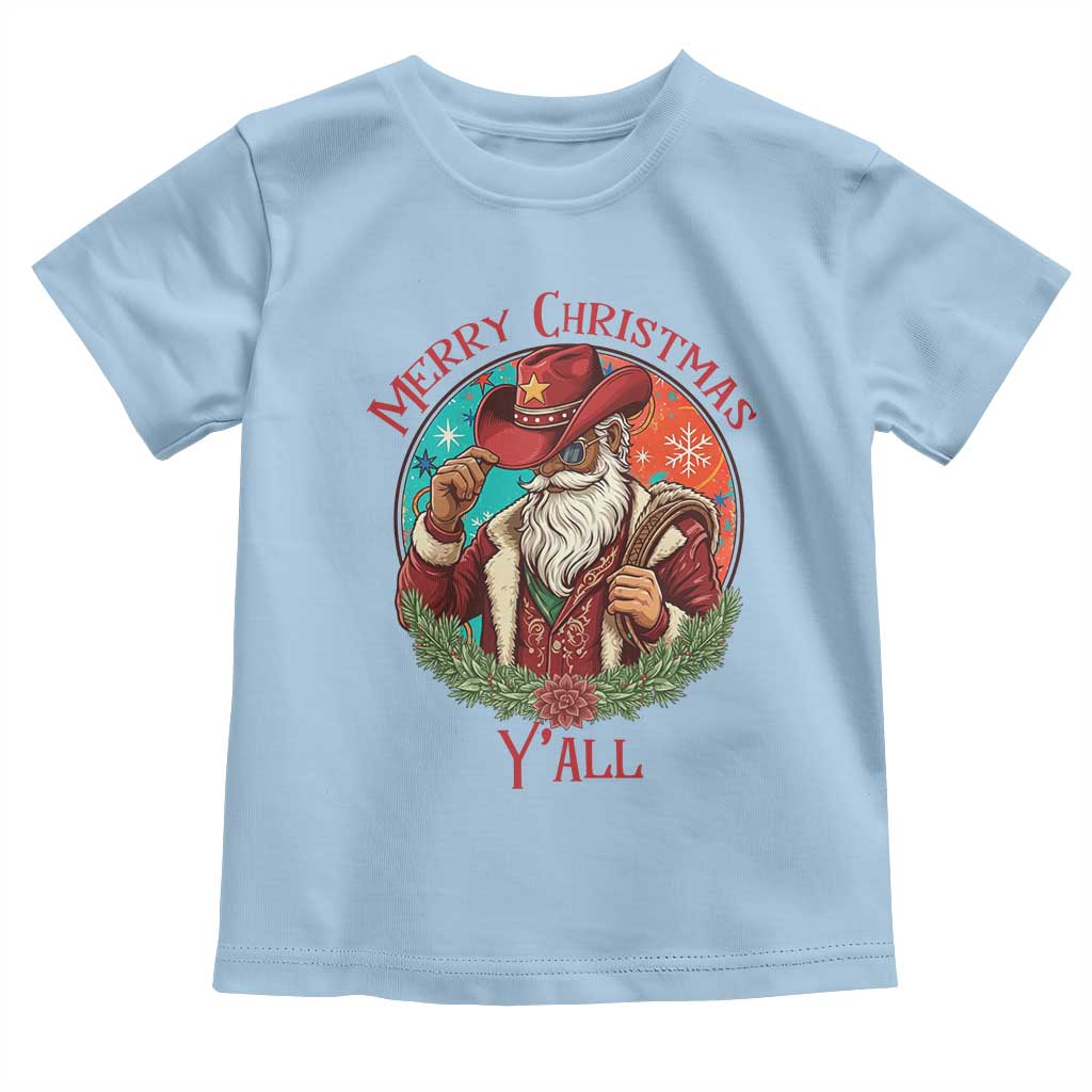 Howdy Santa Merry Christmas Y'all Toddler T Shirt Funny Western Holiday Gift - Wonder Print Shop