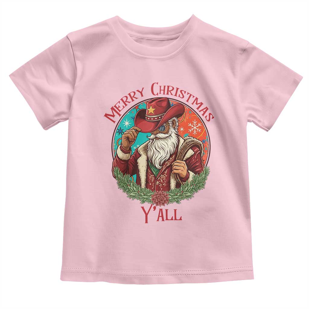 Howdy Santa Merry Christmas Y'all Toddler T Shirt Funny Western Holiday Gift - Wonder Print Shop