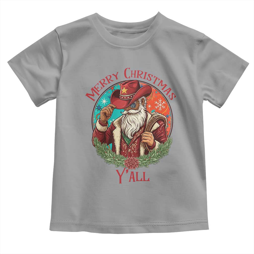 Howdy Santa Merry Christmas Y'all Toddler T Shirt Funny Western Holiday Gift - Wonder Print Shop