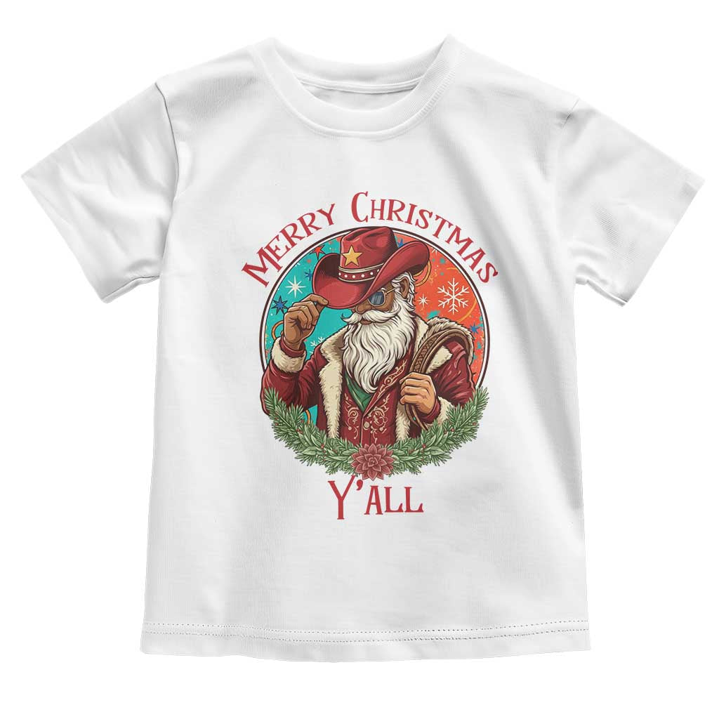 Howdy Santa Merry Christmas Y'all Toddler T Shirt Funny Western Holiday Gift - Wonder Print Shop