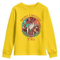 Howdy Santa Merry Christmas Y'all Youth Sweatshirt Funny Western Holiday Gift - Wonder Print Shop