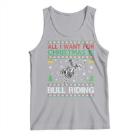 All I Want For Christmas Is Bull Riding Tank Top Skeleton Cowboy Ugly Sweater Gift - Wonder Print Shop