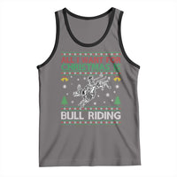 All I Want For Christmas Is Bull Riding Tank Top Skeleton Cowboy Ugly Sweater Gift - Wonder Print Shop