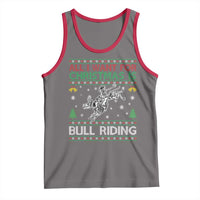 All I Want For Christmas Is Bull Riding Tank Top Skeleton Cowboy Ugly Sweater Gift - Wonder Print Shop