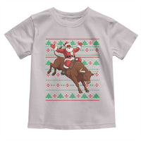 Funny Black Santa Riding Bull Toddler T Shirt Ugly Christmas Sweater Gift - Wonder Print Shop