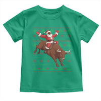 Funny Black Santa Riding Bull Toddler T Shirt Ugly Christmas Sweater Gift - Wonder Print Shop