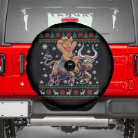 Funny Gingerbread Man Riding Bull Spare Tire Cover Cowboy Western Rodeo Christmas Gift - Wonder Print Shop