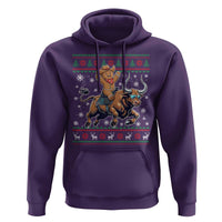 Funny Gingerbread Man Riding Bull Hoodie Cowboy Western Rodeo Christmas Gift - Wonder Print Shop
