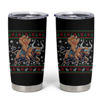 Funny Gingerbread Man Riding Bull Tumbler Cup Cowboy Western Rodeo Christmas Gift - Wonder Print Shop