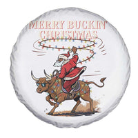 Merry Buckin Christmas Spare Tire Cover Black Santa Western Rodeo Gift - Wonder Print Shop