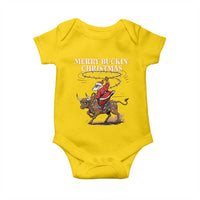 Merry Buckin Christmas Baby Onesie Black Santa Western Rodeo Gift - Wonder Print Shop