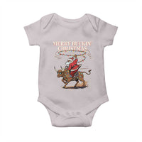 Merry Buckin Christmas Baby Onesie Black Santa Western Rodeo Gift - Wonder Print Shop