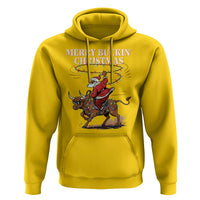 Merry Buckin Christmas Hoodie Black Santa Western Rodeo Gift - Wonder Print Shop