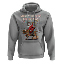 Merry Buckin Christmas Hoodie Black Santa Western Rodeo Gift - Wonder Print Shop