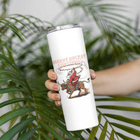 Merry Buckin Christmas Skinny Tumbler Black Santa Western Rodeo Gift - Wonder Print Shop