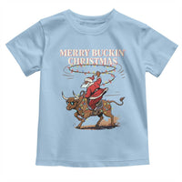 Merry Buckin Christmas Toddler T Shirt Black Santa Western Rodeo Gift - Wonder Print Shop