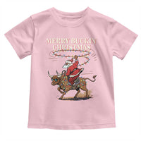 Merry Buckin Christmas Toddler T Shirt Black Santa Western Rodeo Gift - Wonder Print Shop