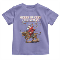 Merry Buckin Christmas Toddler T Shirt Black Santa Western Rodeo Gift - Wonder Print Shop