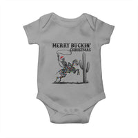Merry Buckin Christmas Baby Onesie Funny Skeleton Santa Horse Rider - Wonder Print Shop