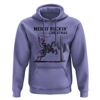 Merry Buckin Christmas Hoodie Funny Skeleton Santa Horse Rider - Wonder Print Shop