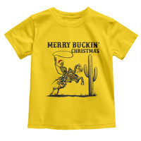 Merry Buckin Christmas Toddler T Shirt Funny Skeleton Santa Horse Rider - Wonder Print Shop