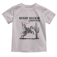 Merry Buckin Christmas Toddler T Shirt Funny Skeleton Santa Horse Rider - Wonder Print Shop
