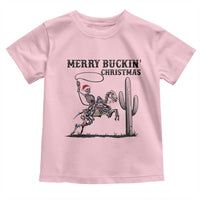 Merry Buckin Christmas Toddler T Shirt Funny Skeleton Santa Horse Rider - Wonder Print Shop