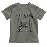 Merry Buckin Christmas Toddler T Shirt Funny Skeleton Santa Horse Rider - Wonder Print Shop