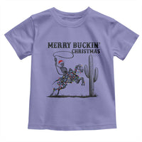 Merry Buckin Christmas Toddler T Shirt Funny Skeleton Santa Horse Rider - Wonder Print Shop