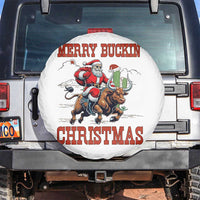 Western Black Santa Merry Buckin Christmas Spare Tire Cover Funny Rodeo - Wonder Print Shop