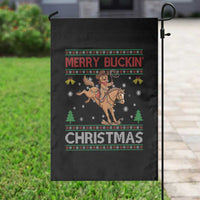 Funny Gingerbread Man Horse Rider Garden Flag Merry Buckin Christmas Gift - Wonder Print Shop