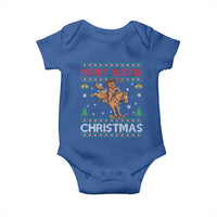 Funny Gingerbread Man Horse Rider Baby Onesie Merry Buckin Christmas Gift - Wonder Print Shop