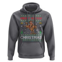 Funny Gingerbread Man Horse Rider Hoodie Merry Buckin Christmas Gift - Wonder Print Shop