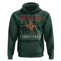 Funny Gingerbread Man Horse Rider Hoodie Merry Buckin Christmas Gift - Wonder Print Shop