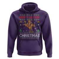 Funny Gingerbread Man Horse Rider Hoodie Merry Buckin Christmas Gift - Wonder Print Shop