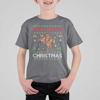 Funny Gingerbread Man Horse Rider T Shirt For Kid Merry Buckin Christmas Gift - Wonder Print Shop