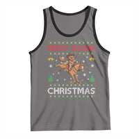 Funny Gingerbread Man Horse Rider Tank Top Merry Buckin Christmas Gift - Wonder Print Shop