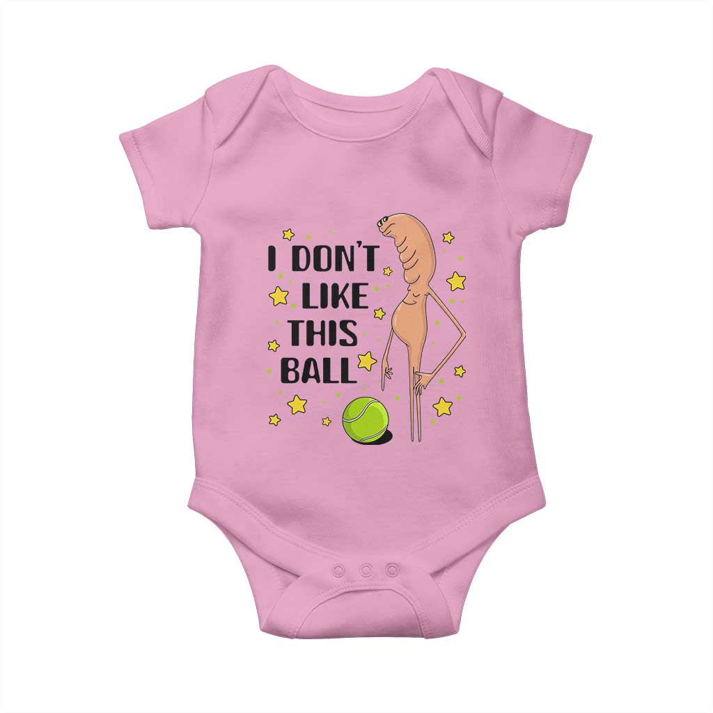 Funny Marcus The Worm Tennis Lover Baby Onesie I Do Not Like This Ball - Wonder Print Shop