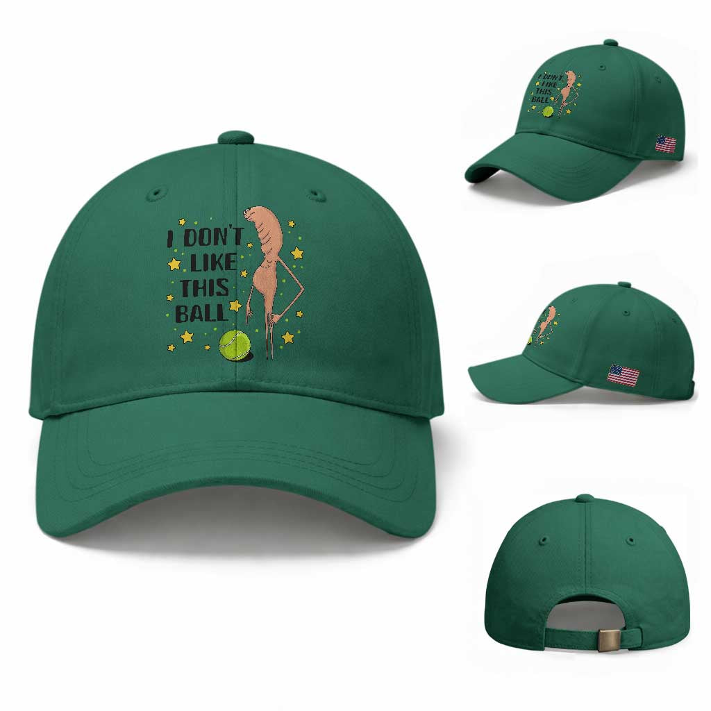 Funny Marcus The Worm Tennis Lover Baseball Cap I Do Not Like This Ball