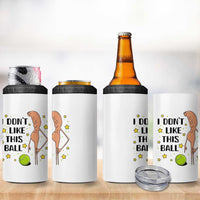 Funny Marcus The Worm Tennis Lover 4 in 1 Can Cooler Tumbler I Do Not Like This Ball - Wonder Print Shop