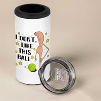 Funny Marcus The Worm Tennis Lover 4 in 1 Can Cooler Tumbler I Do Not Like This Ball - Wonder Print Shop