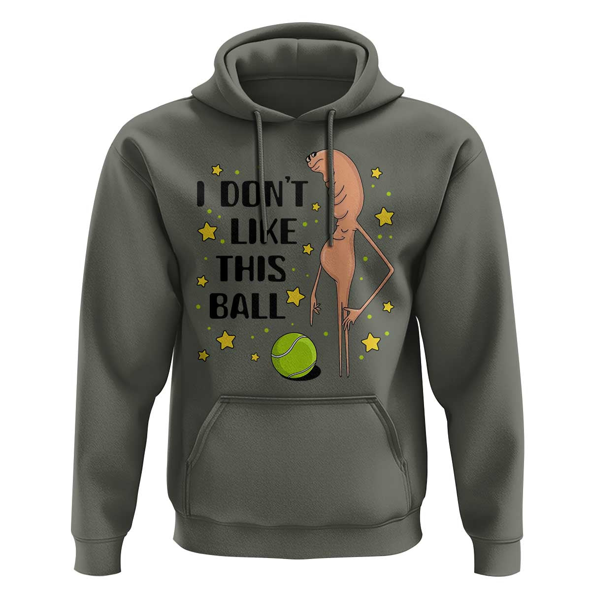 Funny Marcus The Worm Tennis Lover Hoodie I Do Not Like This Ball - Wonder Print Shop