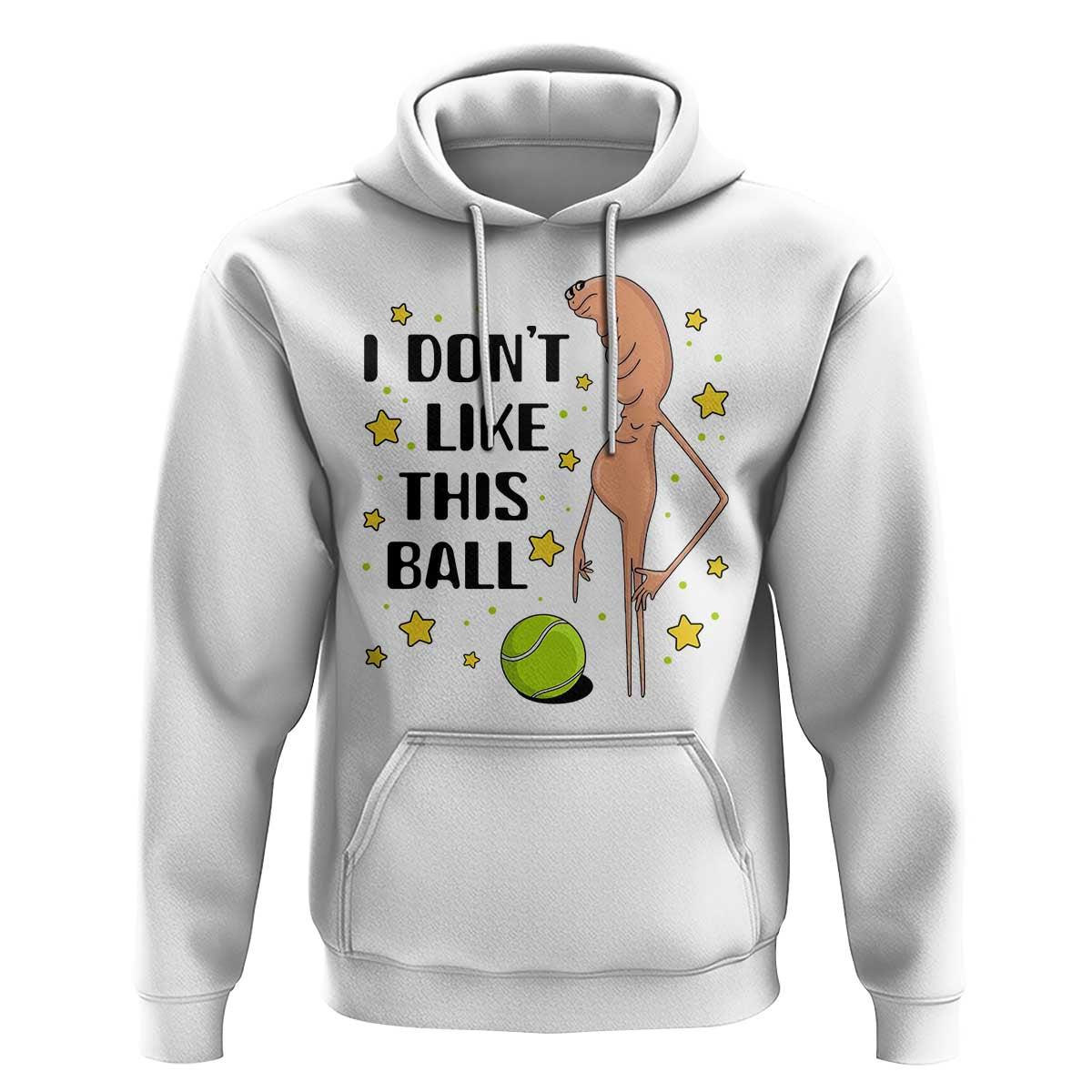Funny Marcus The Worm Tennis Lover Hoodie I Do Not Like This Ball - Wonder Print Shop