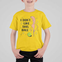 Funny Marcus The Worm Tennis Lover T Shirt For Kid I Do Not Like This Ball - Wonder Print Shop