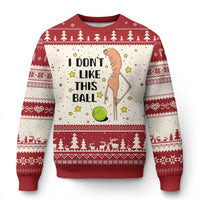 Funny Marcus The Worm Tennis Lover Ugly Christmas Sweater I Do Not Like This Ball - Wonder Print Shop